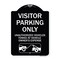 Signmission Parking Restriction Visitor Parking Only Unauthorized Vehicles Towed at Owner Expense, BW-1824-23367 A-DES-BW-1824-23367 - alternate 1